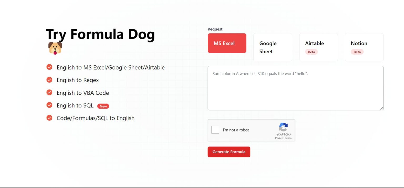 Formula Dog
