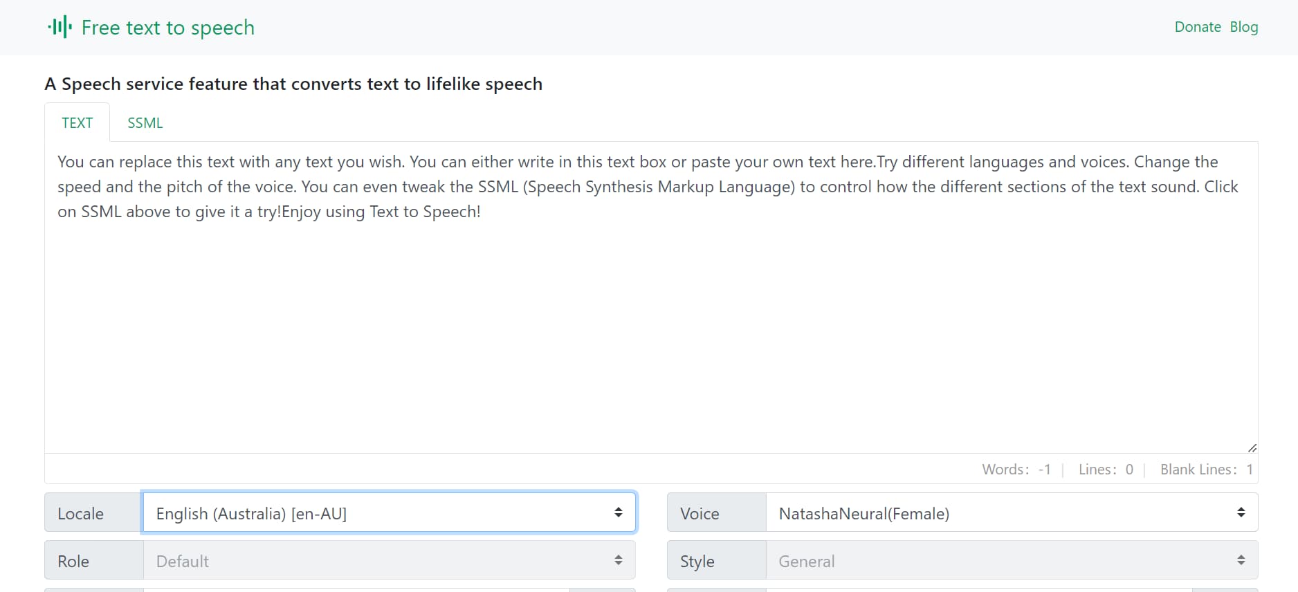 Free Text To Speech Online Tool