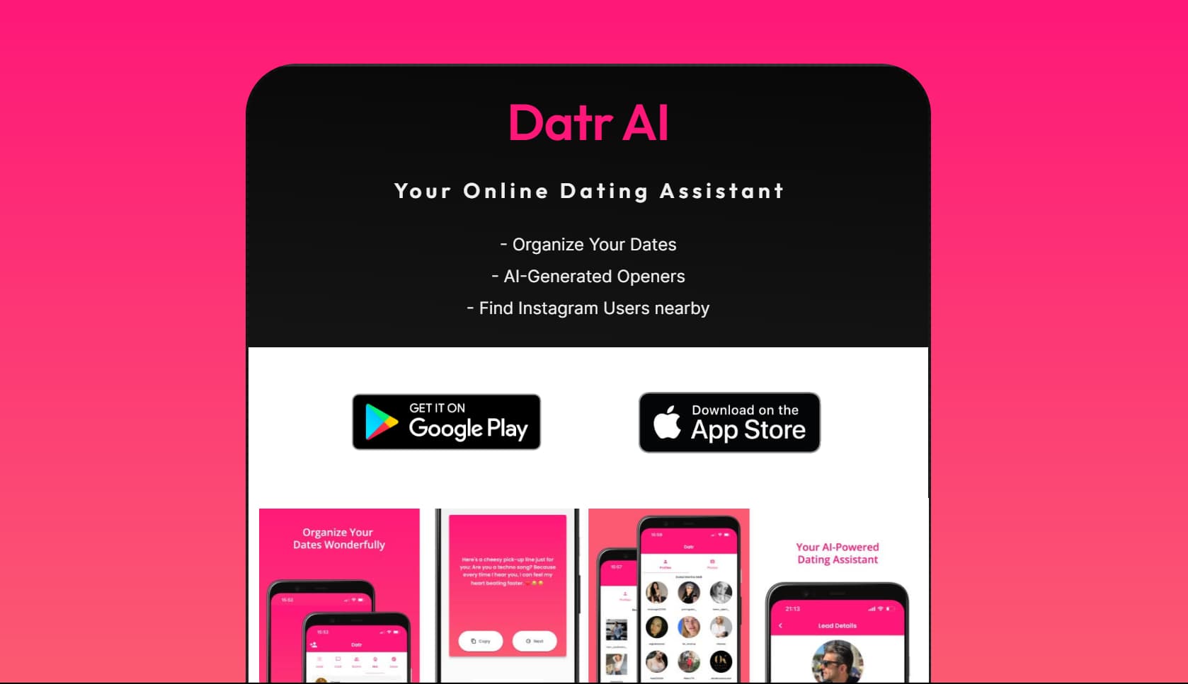 datr AI dating tool