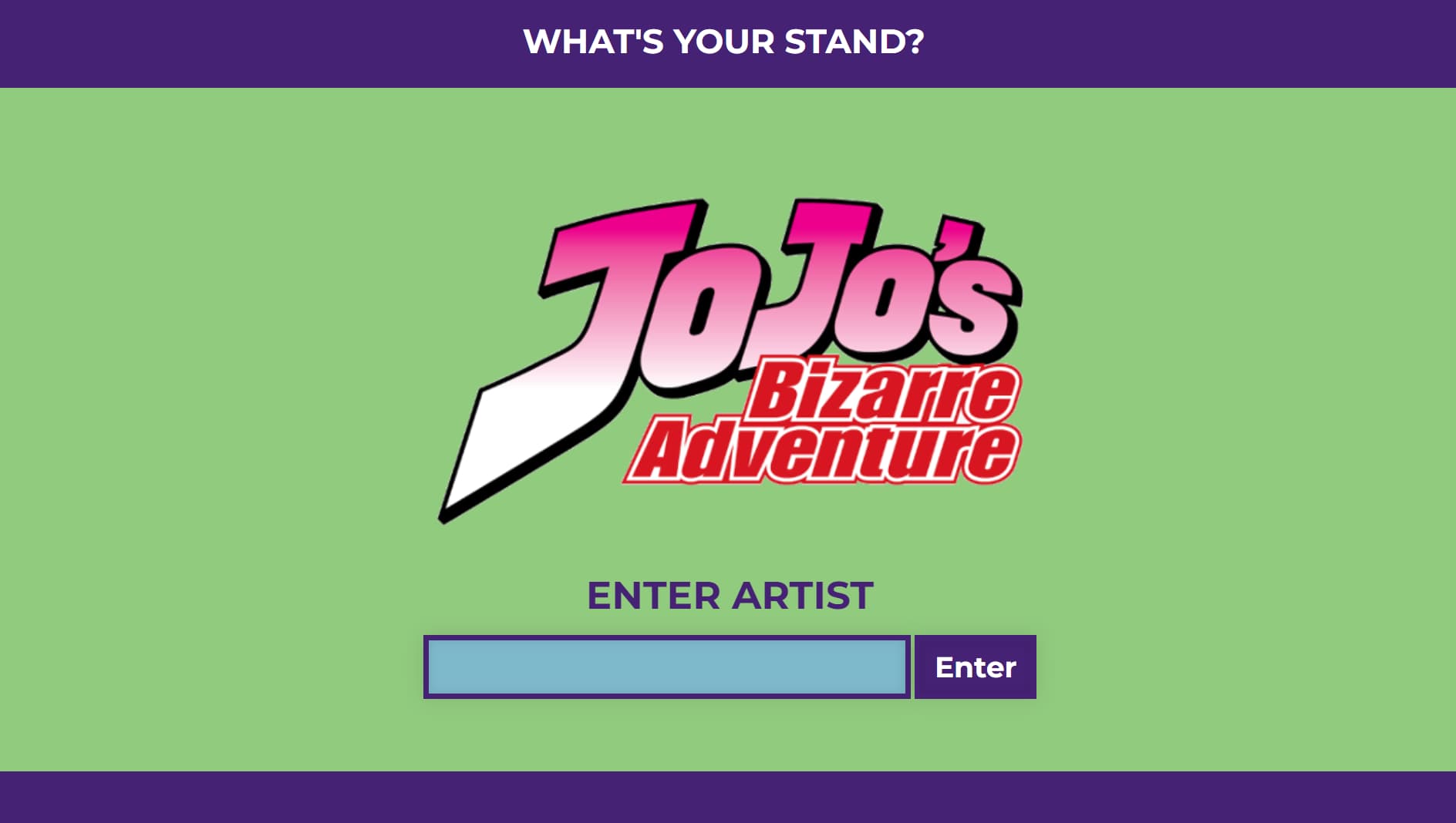 Jojo's Bizarre Adventure Stand Picker