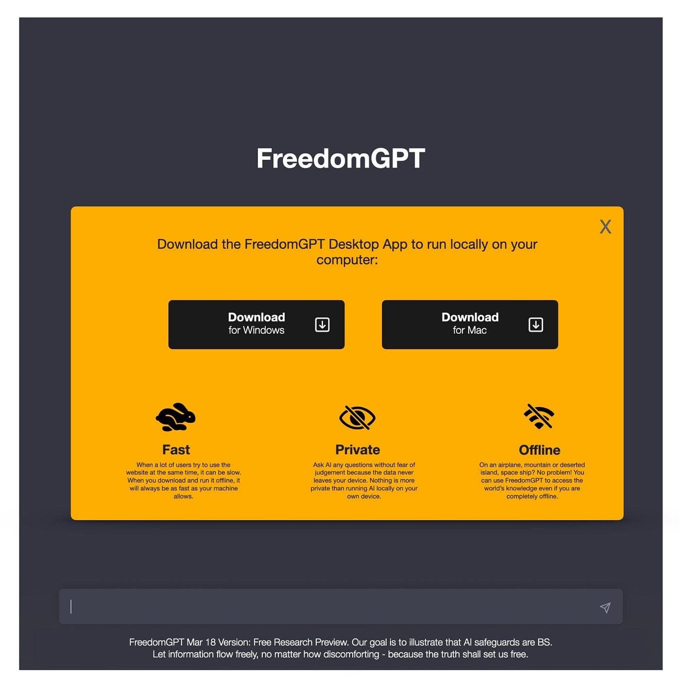 Freedom GPT Review FreedomGPT