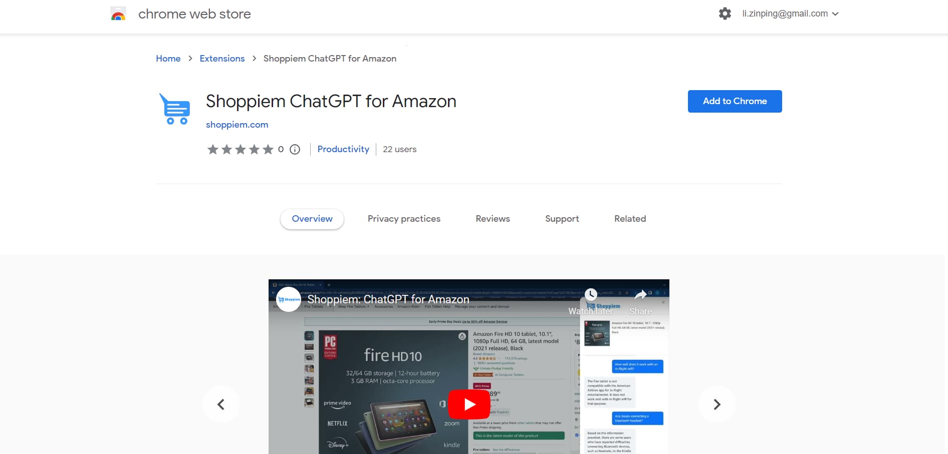 Shoppiem ChatGPT for Amazon
