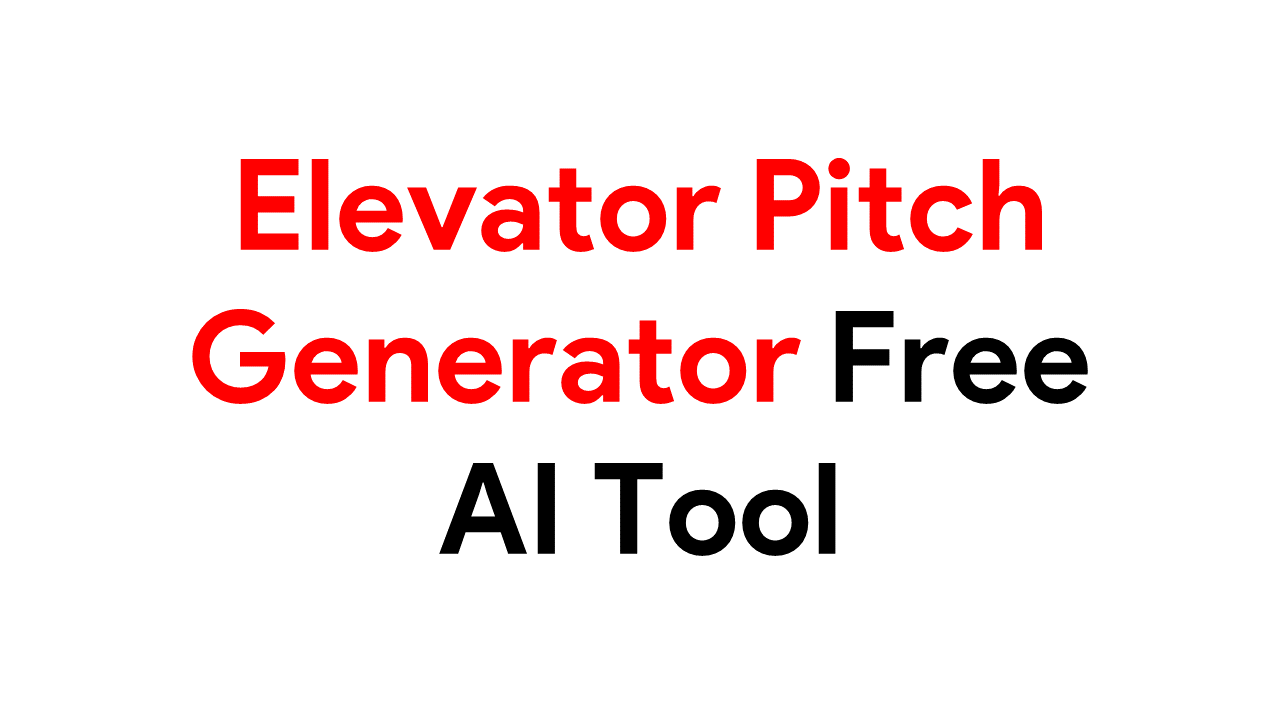 Elevator Pitch Generator