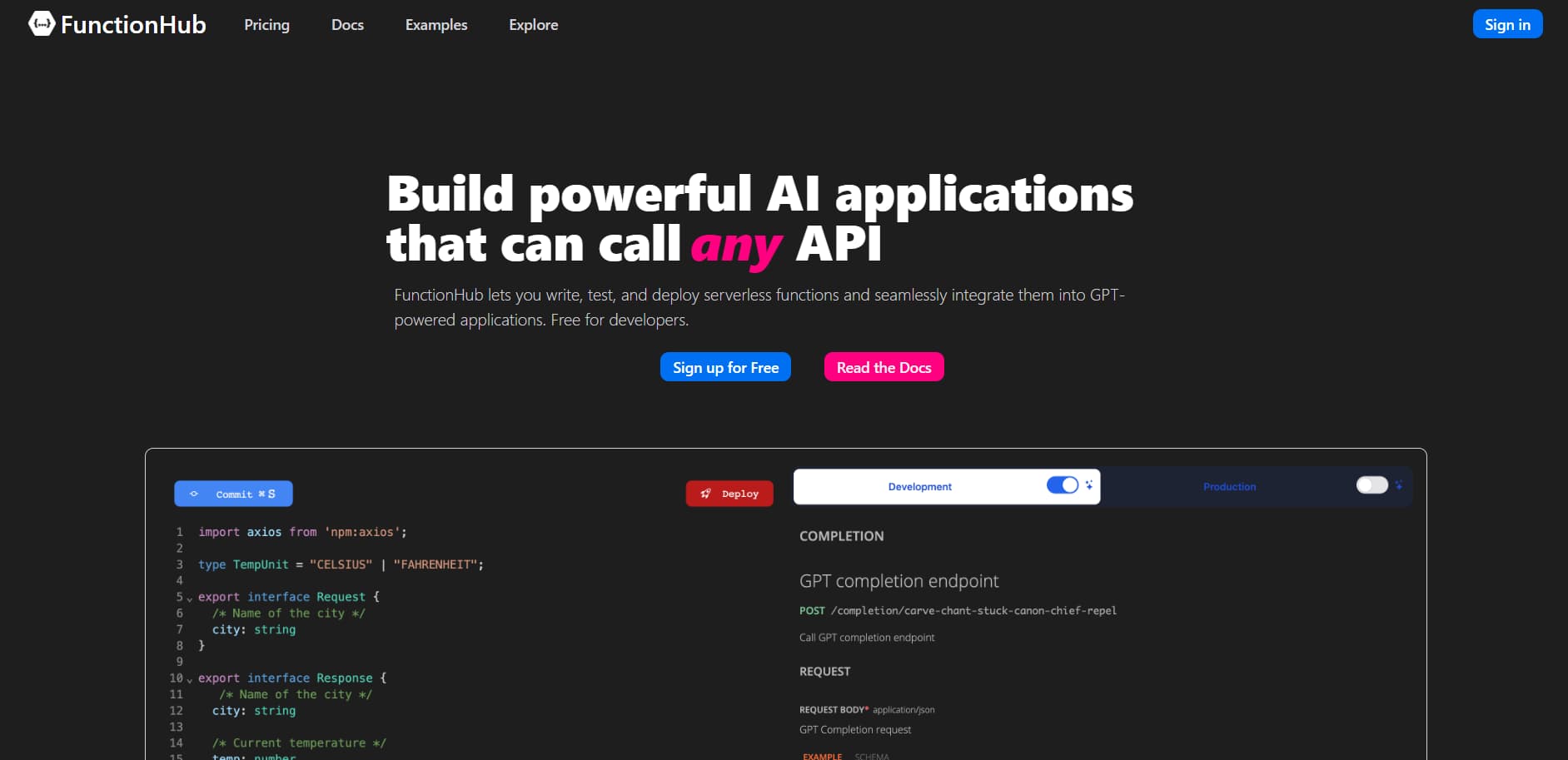 FunctionHub AI FunctionHub