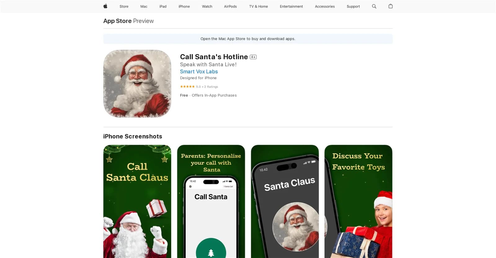 Call Santa's Hotline
