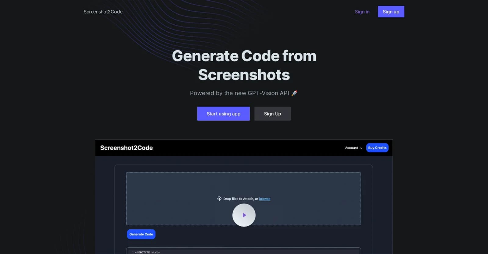 Screenshot2Code