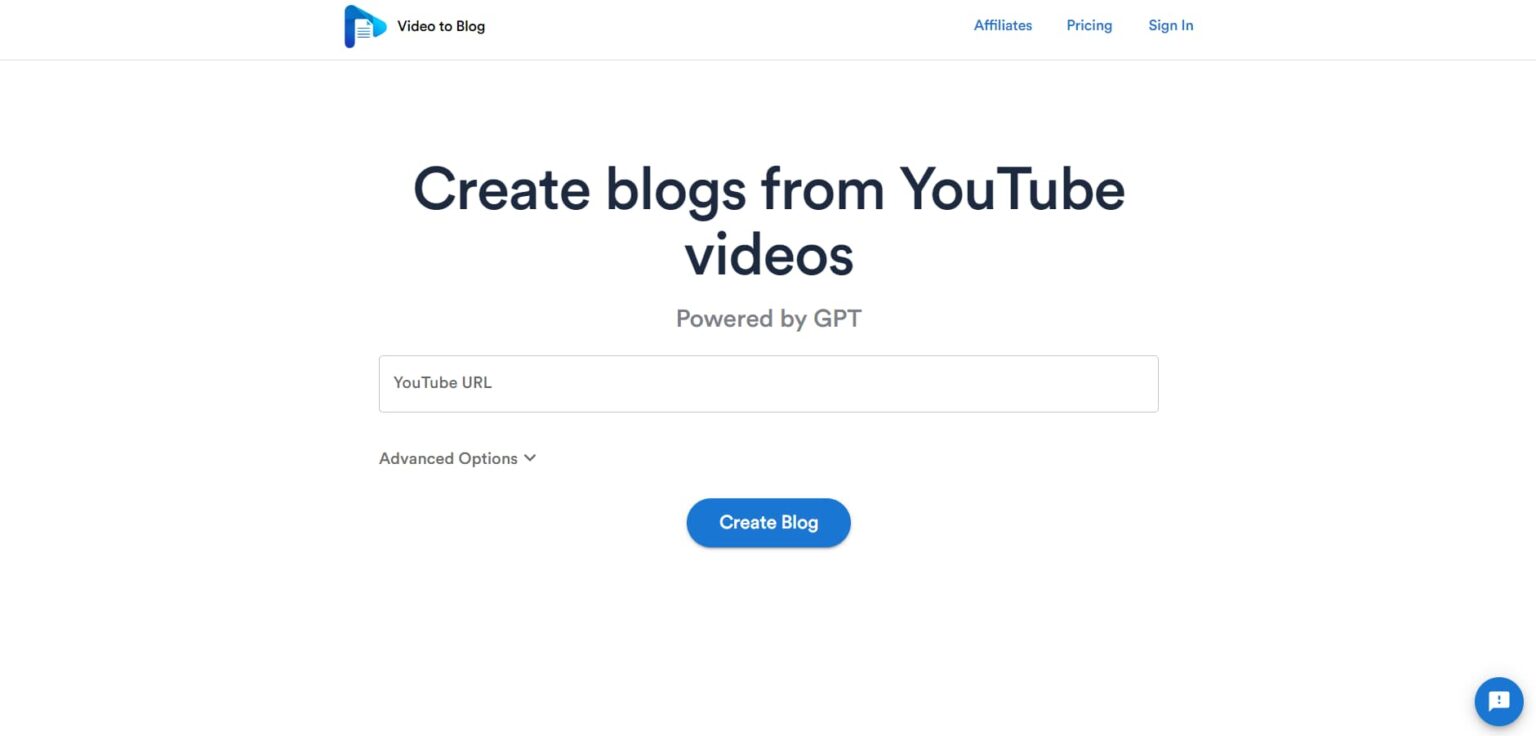 Video to blog