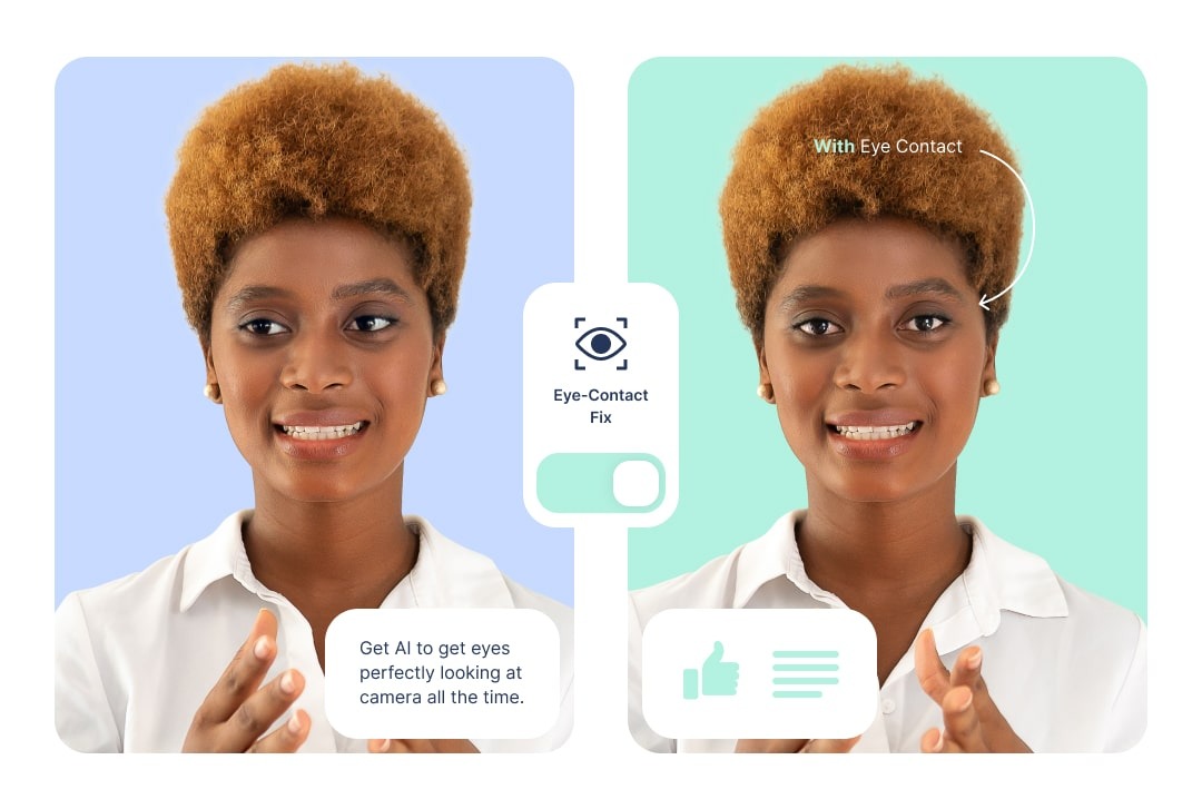 ai eye contact auto fix tool