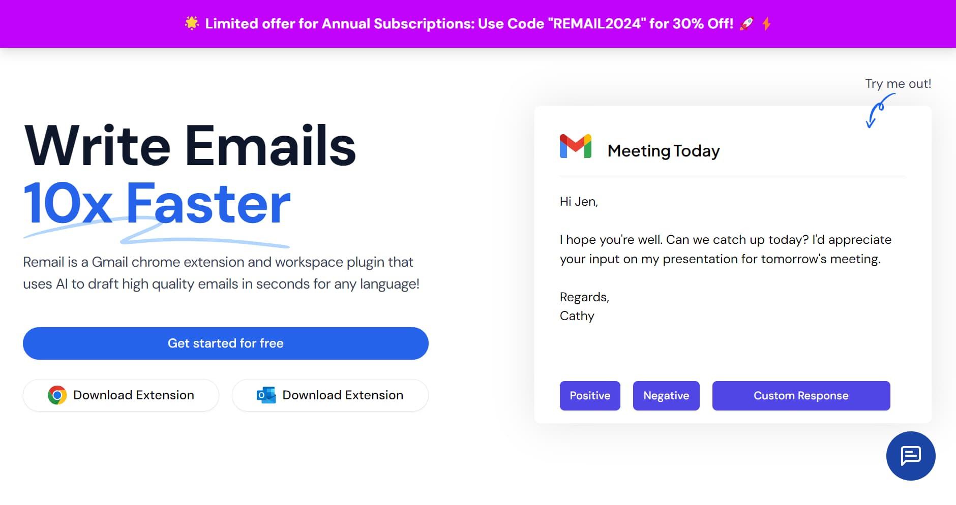 Remail - Free AI Email Reply Generator