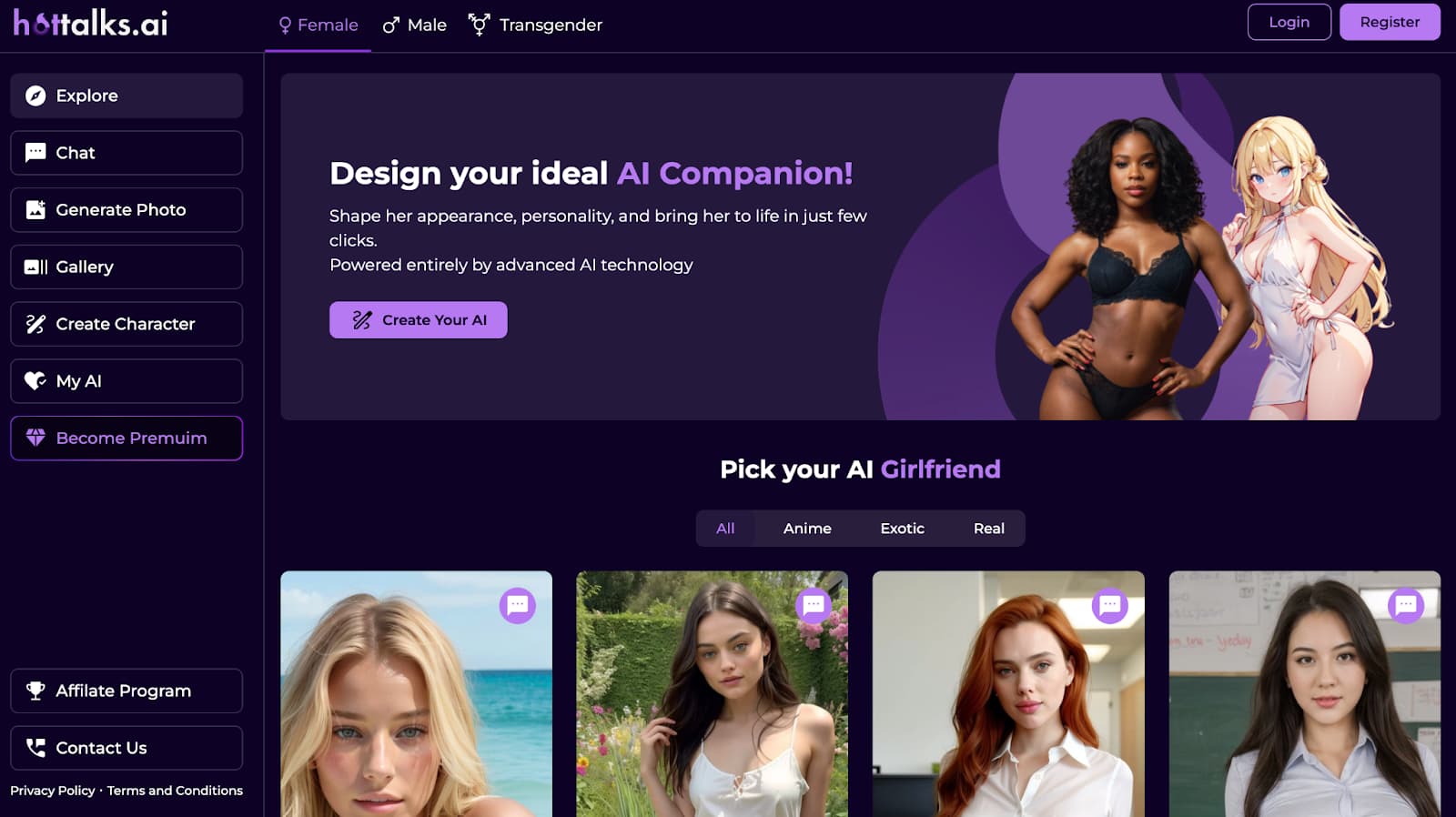10 Best Apps to Create Femdom AI Hottalks.ai