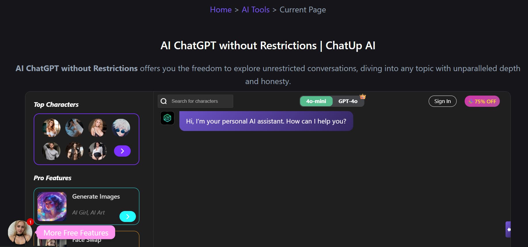 AI Chat With No Restrictions AI Chat With No Restrictions