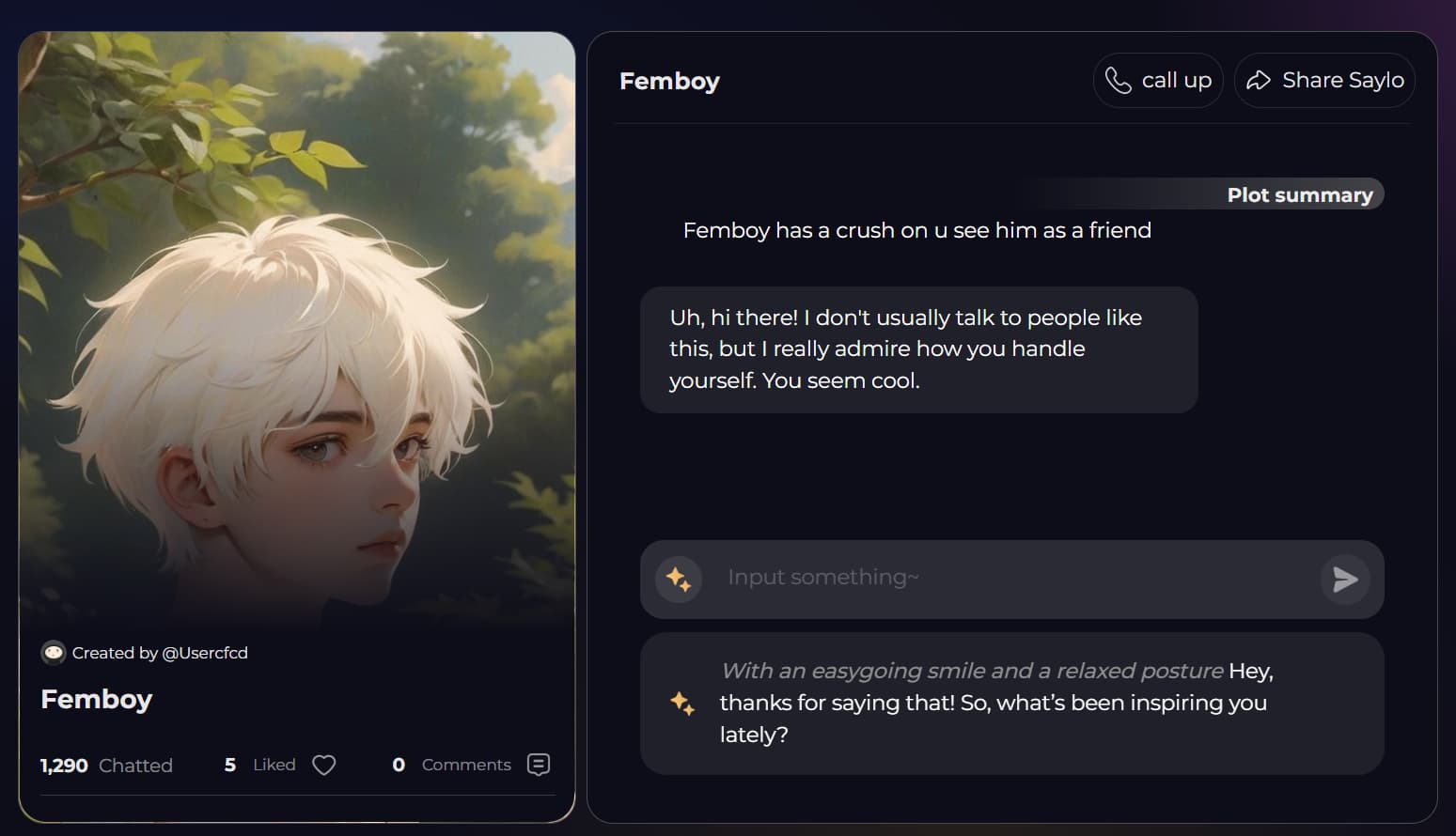 AI Femboy By SayloAI AI Femboy By SayloAI