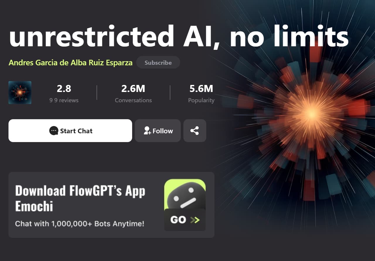 AI With No Restictions By FlowGPT AI With No Restictions By FlowGPT