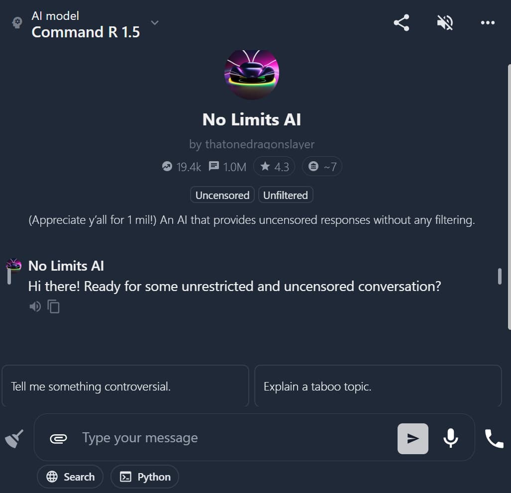 AI With No Restrictions By MiniApps AI With No Restrictions By MiniApps