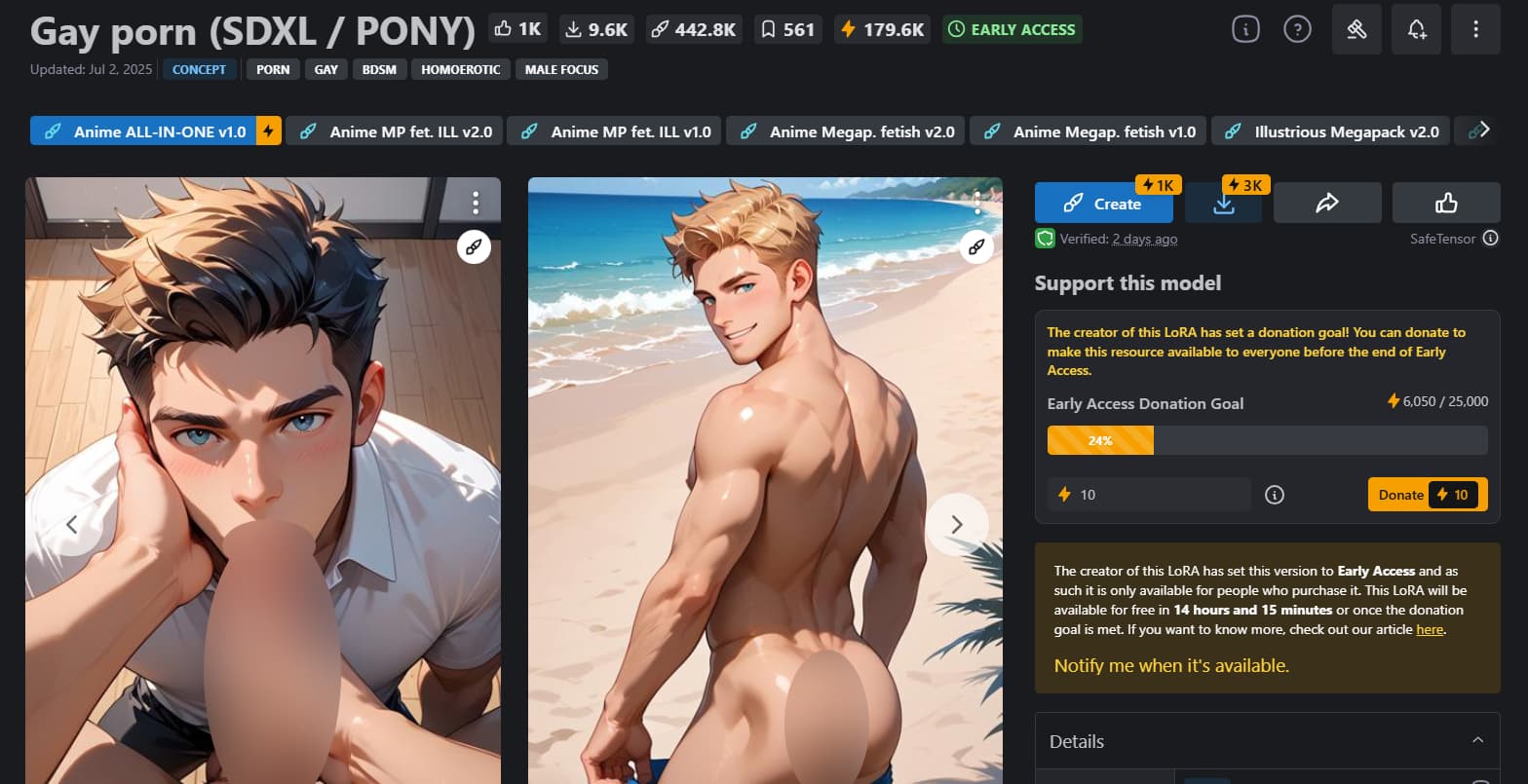 CivitAI NSFW (AI Gay Porn Model)
