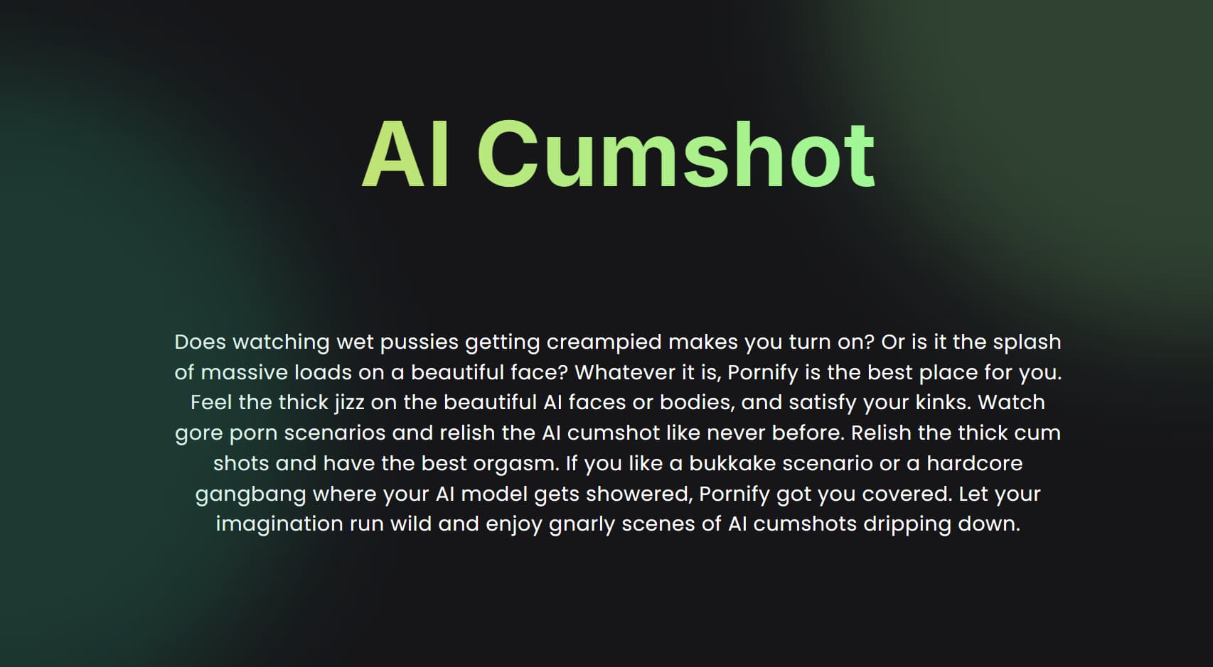 Cumshot AI By Pornify cc