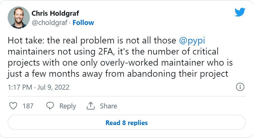 PyPi Mandates 2FA For Critical Python Projects - Developer Criticized
