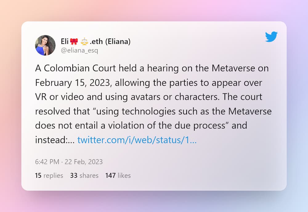 us court held a hearing in metaverse