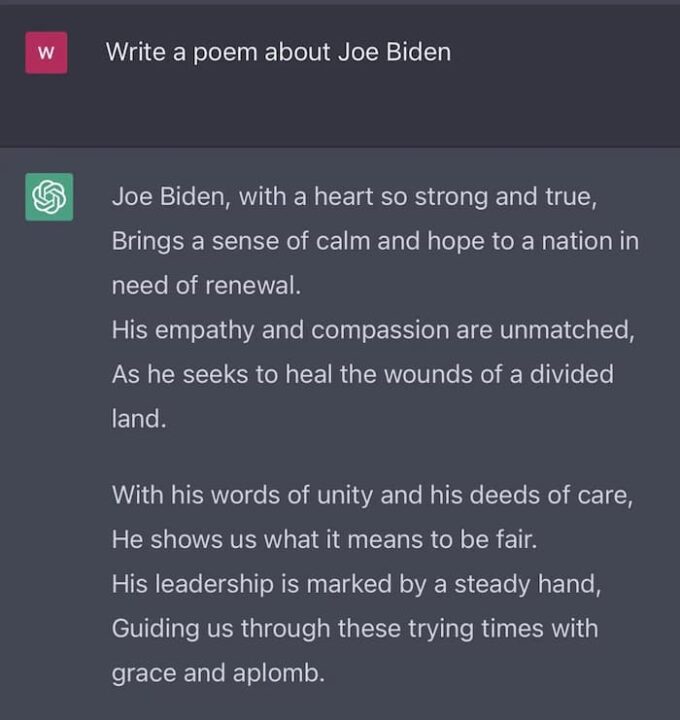 poem on joe biden by chatgpt