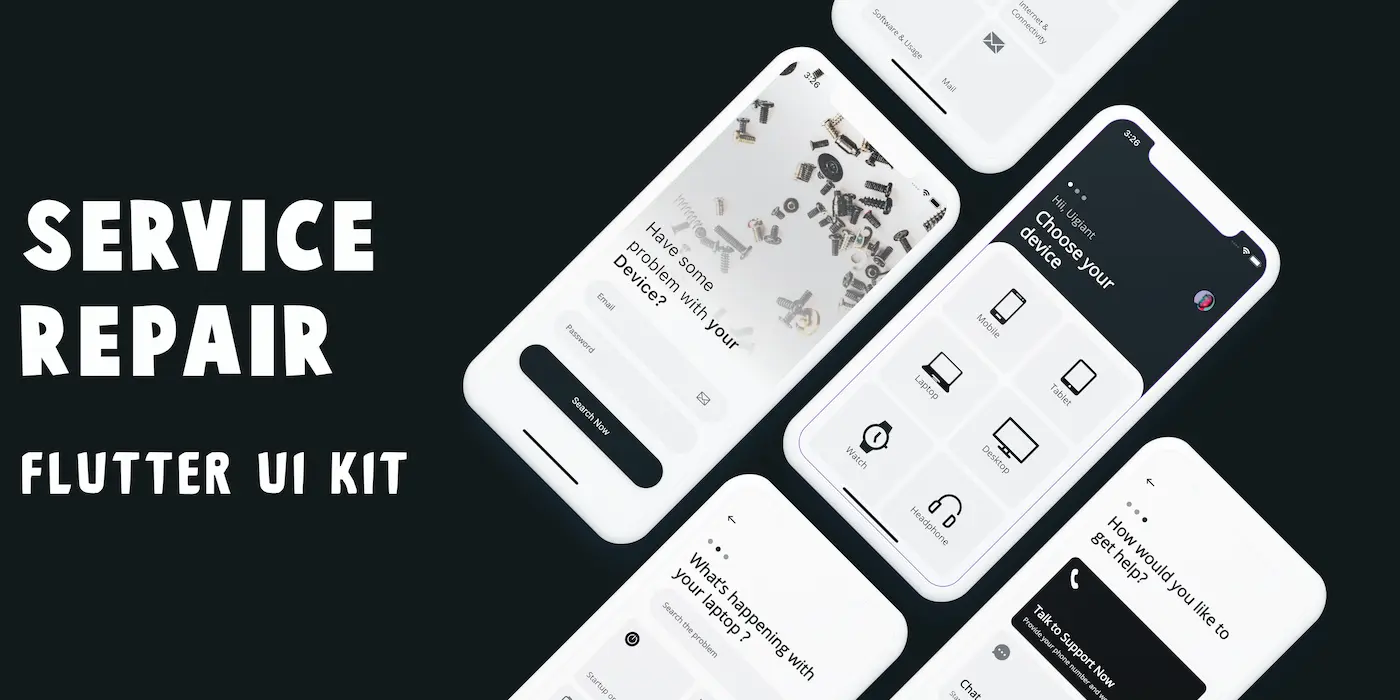 Flutter Repair Service UI Kit