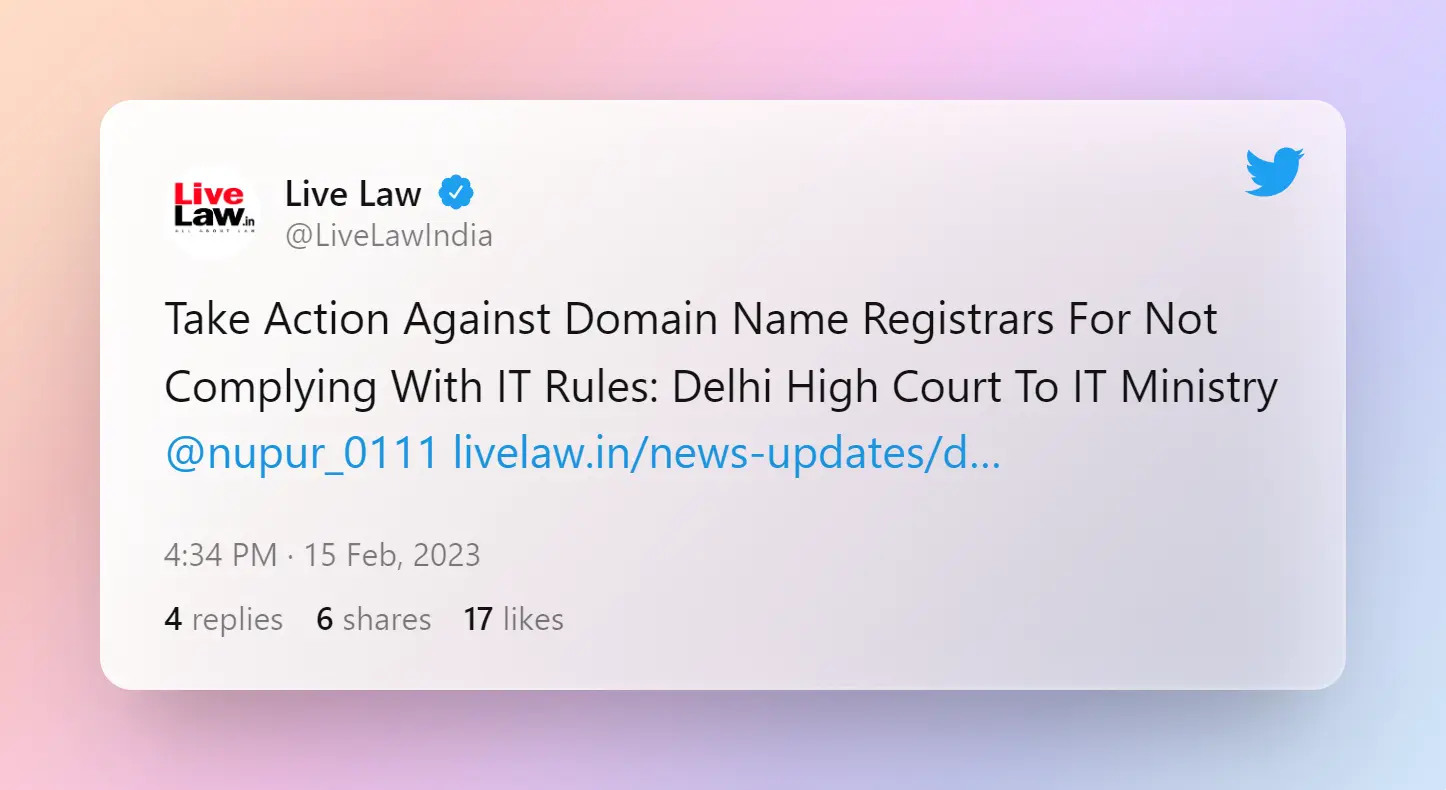 Indian ISPs block access to major domain registrars