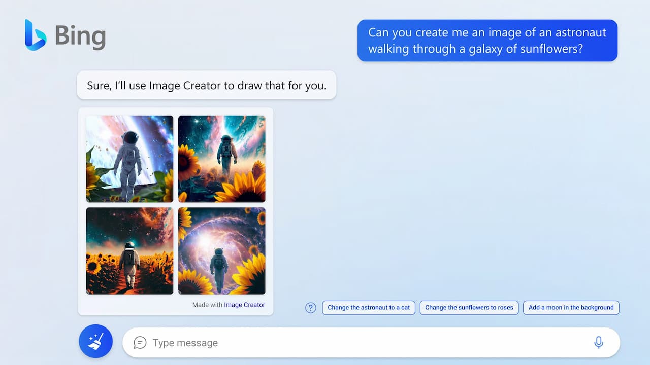 Microsoft Added Image Creator Feature To Bing Chat