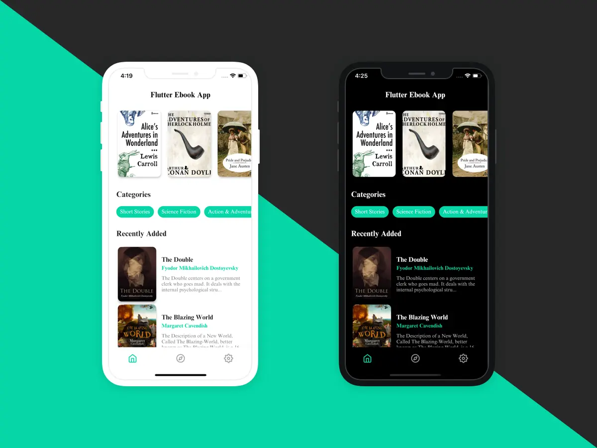 flutter ebook app ui kit free download