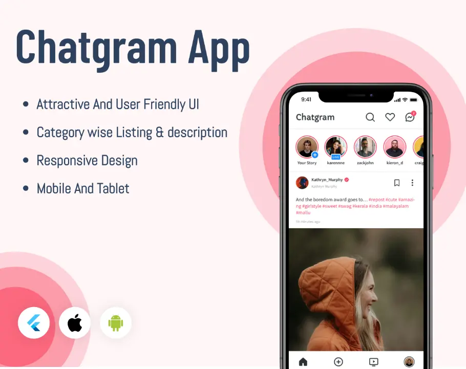 instagram app flutter ui kit