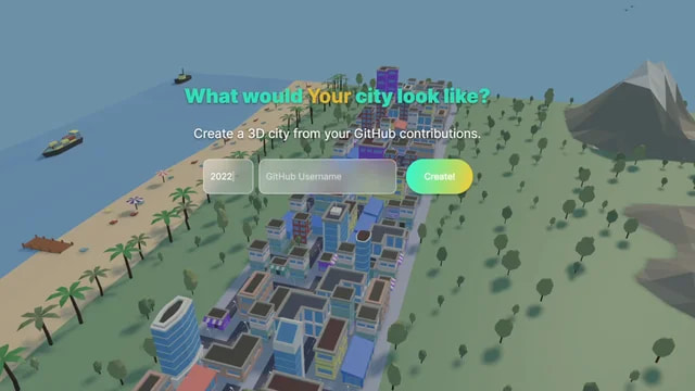 Create A 3D GitHub City From Your GitHub Contributions Using ThreeJs - JavaScript Project With Source Code