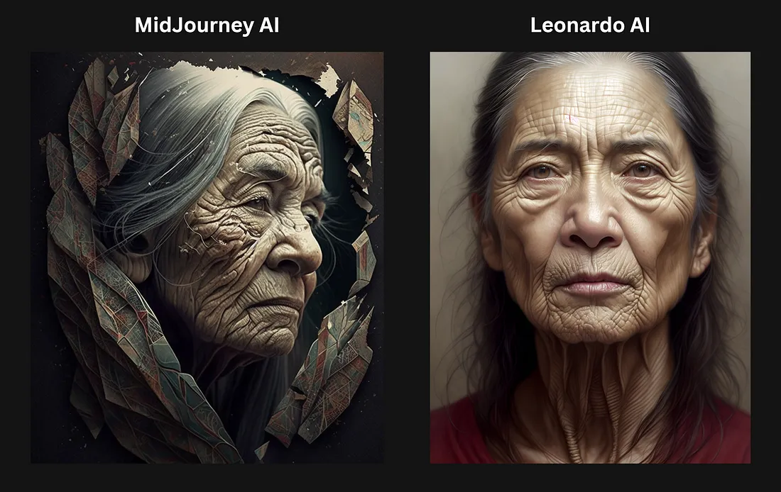 Potrait made by Leonardo ai and midjourney