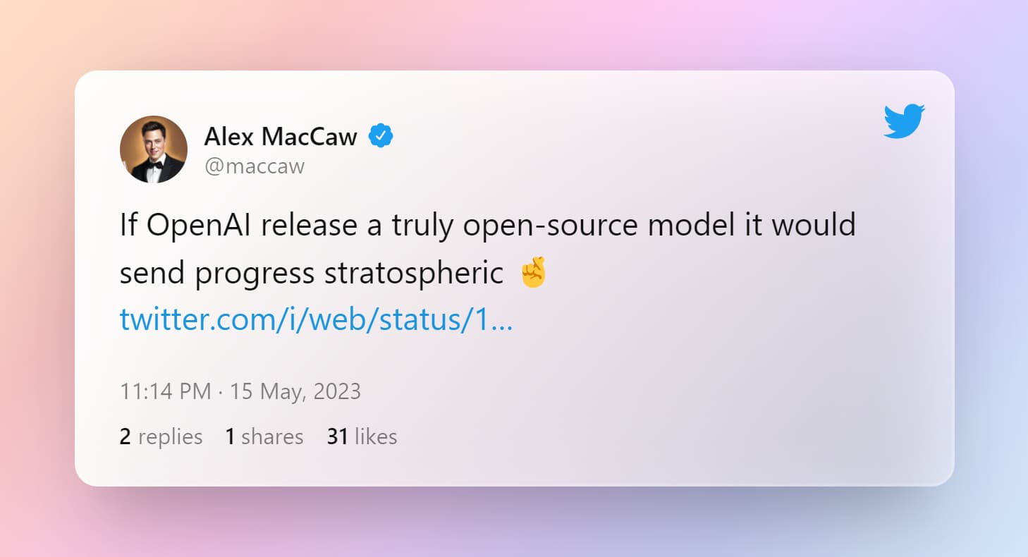 OpenAI To Release Open Source Model