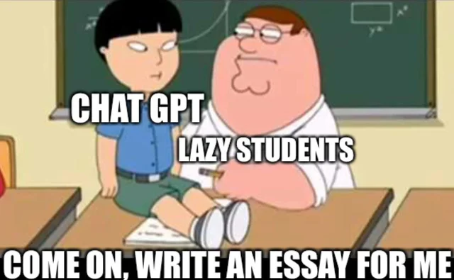 chat gpt meme homework