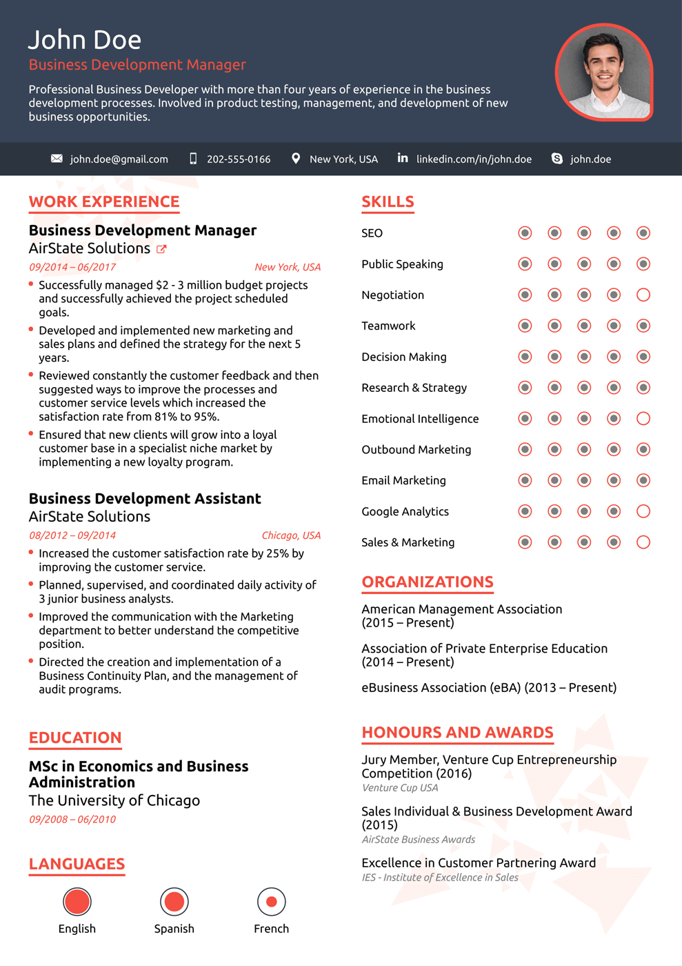 Flutter Developer Resume Template