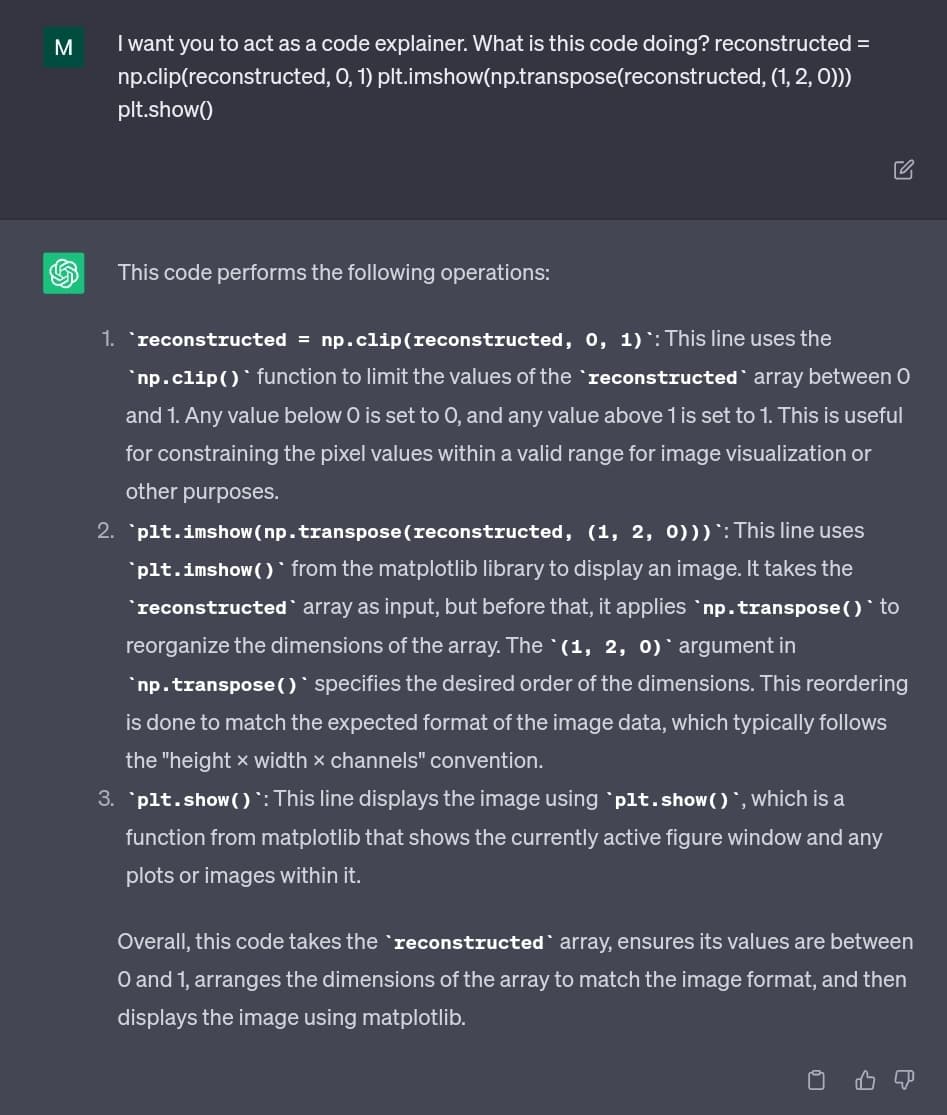ChatGPT Prompt For Explaining Code