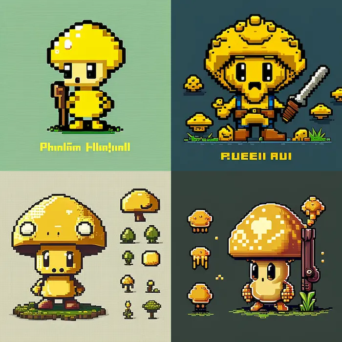 midjourney pixel art character