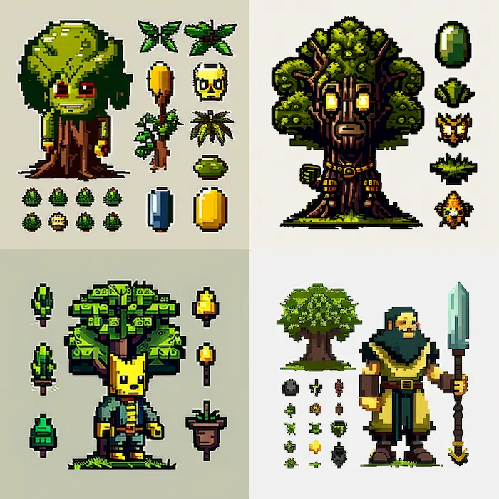 midjourney pixel art example