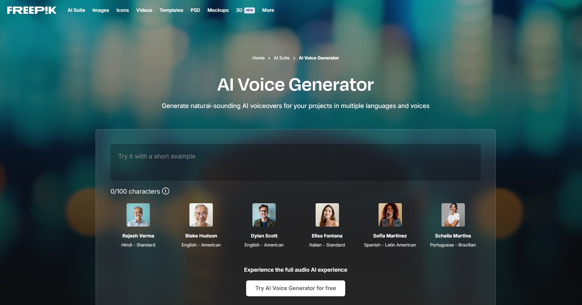 7 Best AI Voice Changers for Content Creators in 2025 (Ranked) freepik AI voice generator
