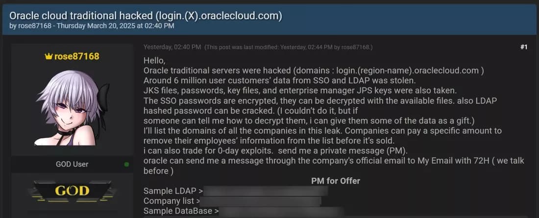 Oracle's Silence on Data Breach Sparks Outrage and Concerns Oracle Data Breach
