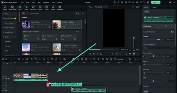 bring media files to timeline